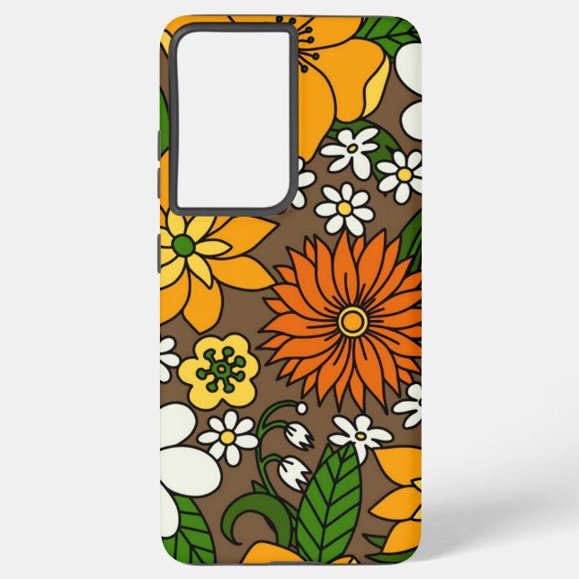 Funda Para Samsung Galaxy Patrón de flor (Reverso )