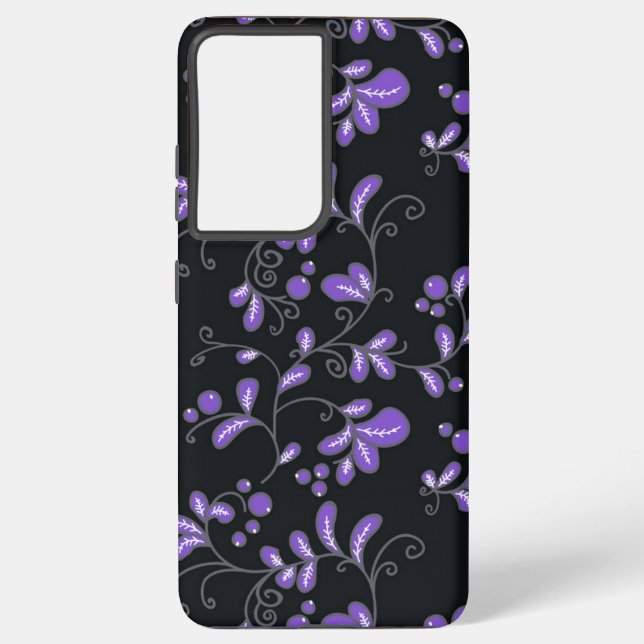 Funda Para Samsung Galaxy Patrón de flor (Reverso )