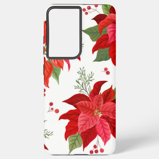 Funda Para Samsung Galaxy Patrón de flor (Reverso )