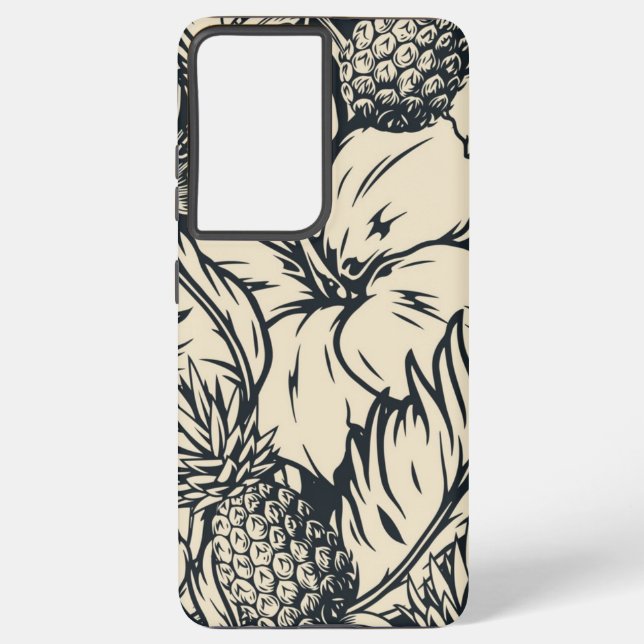 Funda Para Samsung Galaxy Patrón de flor (Reverso )