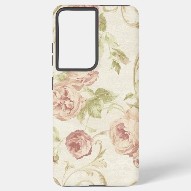Funda Para Samsung Galaxy Patrón de flor (Reverso )