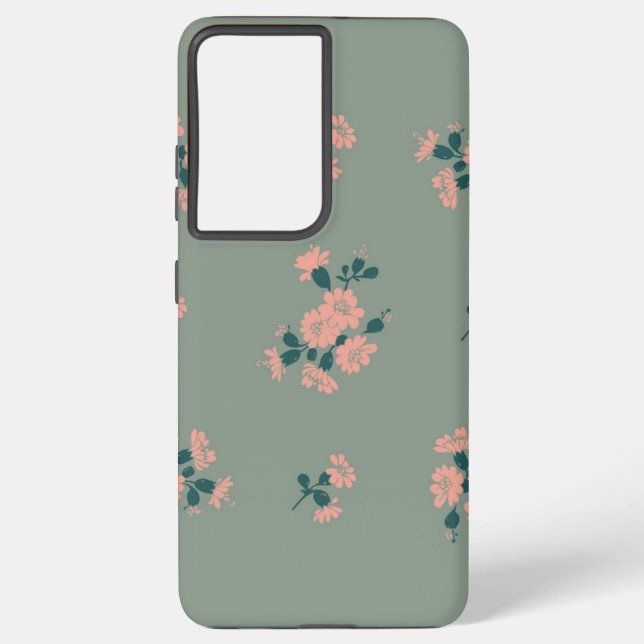 Funda Para Samsung Galaxy Patrón de flor (Reverso )