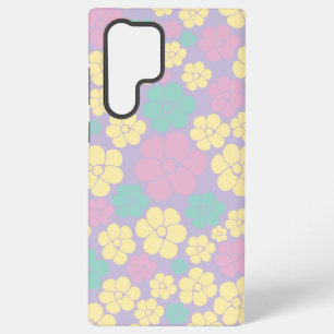 Funda Para Samsung Galaxy S22 Ultra Patrón de Flor - Rosa, Amarillo, Morado y Verde