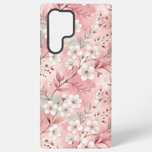 Funda Para Samsung Galaxy S22 Ultra Patrón de flor sakura rosado