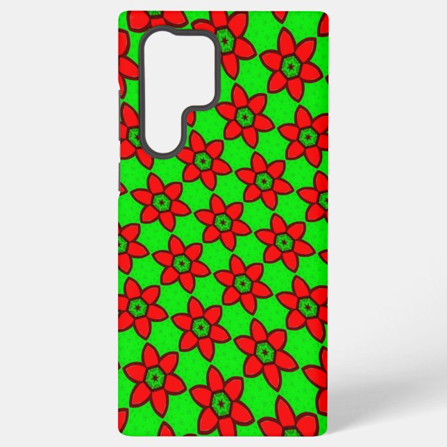 Funda Para Samsung Galaxy Patrón de flores abstractas (Reverso )