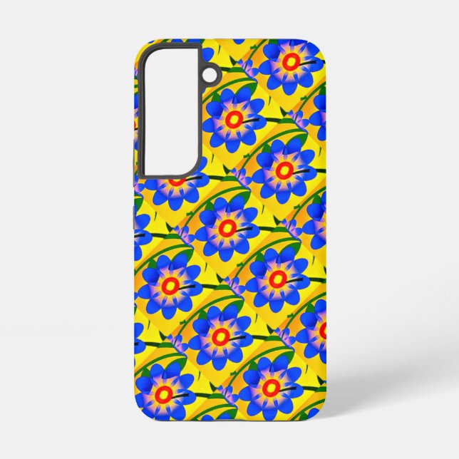 Funda Para Samsung Galaxy Patrón de flores abstractas (Reverso )