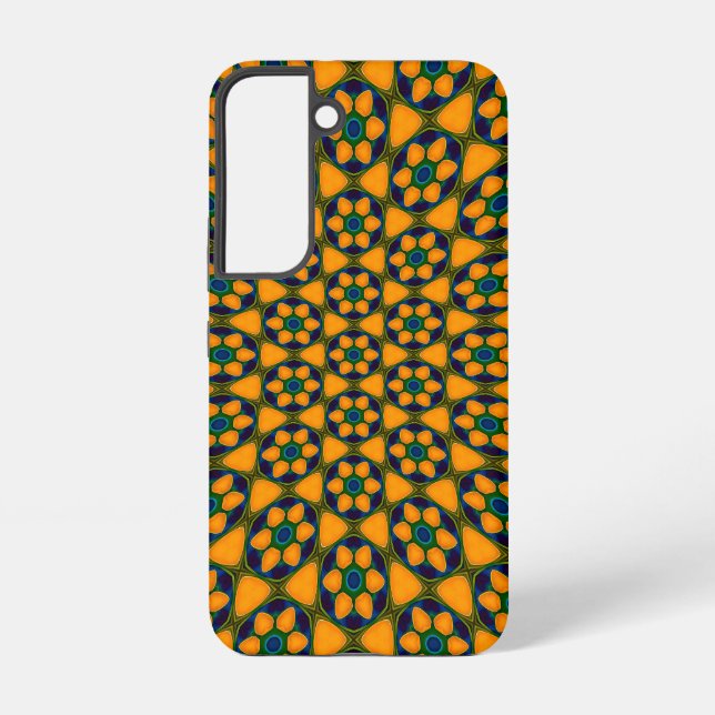 Funda Para Samsung Galaxy Patrón de flores abstractas únicas (Reverso )