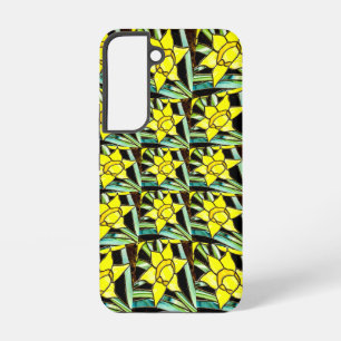 Funda Para Samsung Galaxy S22 Patrón de flores amarillas y valiosas
