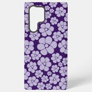 Funda Para Samsung Galaxy S22 Ultra Patrón de flores - Cojín decorativo púrpura