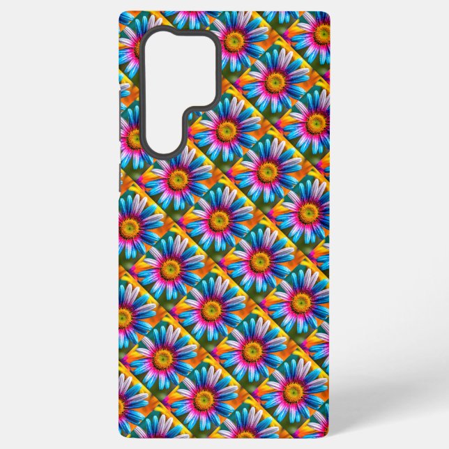 Funda Para Samsung Galaxy Patrón de flores coloridas (Reverso )