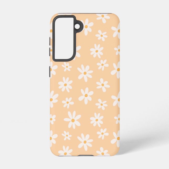 Funda Para Samsung Galaxy Patrón de flores de margarita (Reverso )