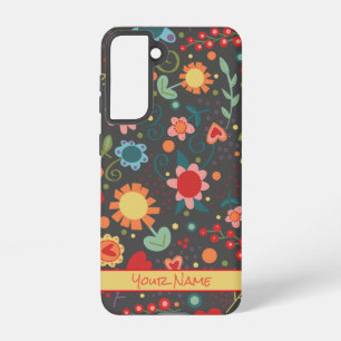 Funda Para Samsung Galaxy S21 Patrón de flores personalizadas y divertidas y col