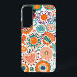 Funda Para Samsung Galaxy S22  Patrón de flores retro coloridas 3a<br><div class="desc">Flores retro estilizadas de Guay con patrones impecables.</div>