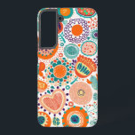 Funda Para Samsung Galaxy S22  Patrón de flores retro coloridas 3a<br><div class="desc">Flores retro estilizadas de Guay con patrones impecables.</div>