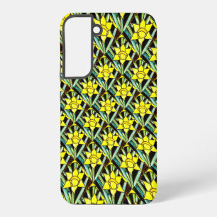 Funda Para Samsung Galaxy S22+ Patrón de flores valiosas amarillas