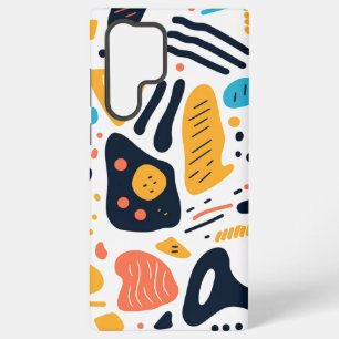 Funda Para Samsung Galaxy S22 Ultra Patrón de Formas Orgánicas Abstractas al Estilo Me