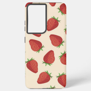 Funda Para Samsung Galaxy S21 Ultra Patrón de fresa
