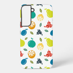 Funda Para Samsung Galaxy S22+ Patrón de frutas, ciruela, Naranja, limón, pera, m