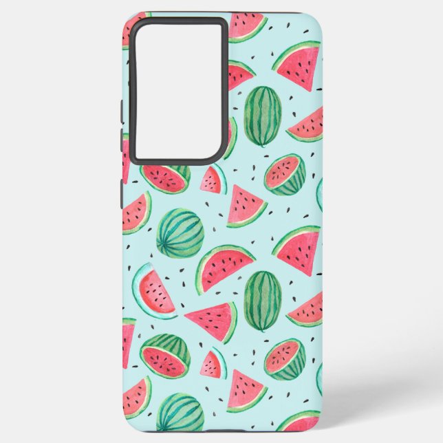 Funda Para Samsung Galaxy Patrón de frutas de verano | sandía | verde rojo (Reverso )