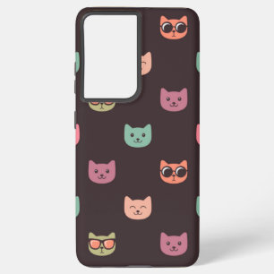 Funda Para Samsung Galaxy S21 Ultra Patrón de gato