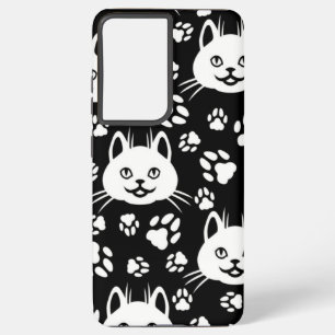 Funda Para Samsung Galaxy S21 Ultra Patrón de gato