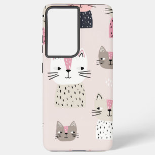 Funda Para Samsung Galaxy S21 Ultra Patrón de gato