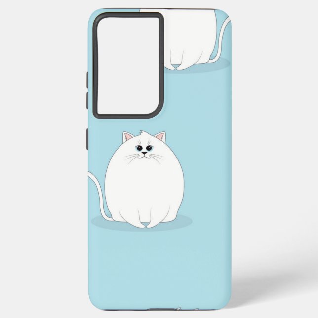 Funda Para Samsung Galaxy Patrón de gato (Reverso )