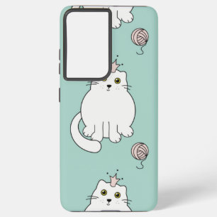 Funda Para Samsung Galaxy S21 Ultra Patrón de gato