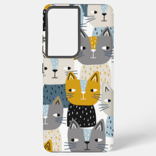 Funda Para Samsung Galaxy S21 Ultra Patrón de gato