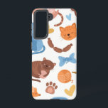 Funda Para Samsung Galaxy S21 Patrón de gato<br><div class="desc">Para los verdaderos amantes de los gatos</div>