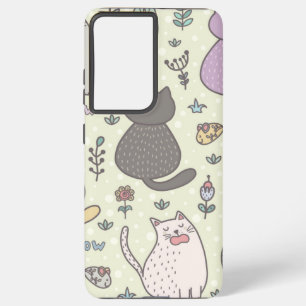 Funda Para Samsung Galaxy S21 Ultra Patrón de gato