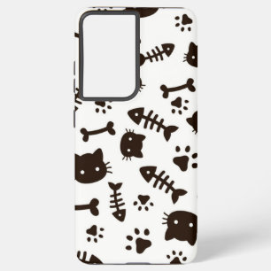 Funda Para Samsung Galaxy S21 Ultra Patrón de gato