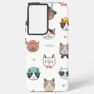 Funda Para Samsung Galaxy S21 Ultra Patrón de gato
