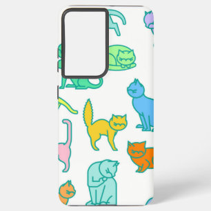 Funda Para Samsung Galaxy S21 Ultra Patrón de gato