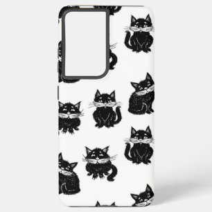 Funda Para Samsung Galaxy S21 Ultra Patrón de gato