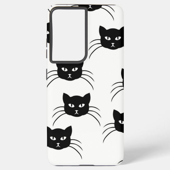 Funda Para Samsung Galaxy Patrón de gato (Reverso )