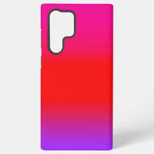 Funda Para Samsung Galaxy S22 Ultra Patrón de gradiente ombré de rojo magenta a púrpur