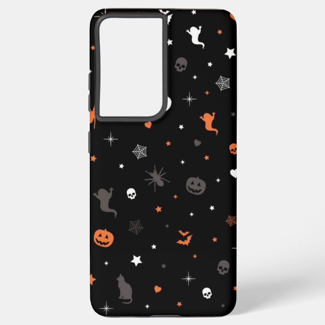 Funda Para Samsung Galaxy Patrón de Halloween (Reverso )
