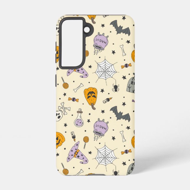 Funda Para Samsung Galaxy Patrón de Halloween (Reverso )