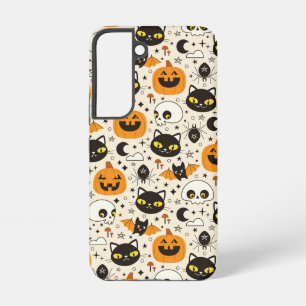 Funda Para Samsung Galaxy S22 Patrón de Halloween de Retro Cuto