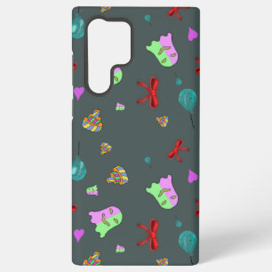 Funda Para Samsung Galaxy S22 Ultra Patrón de Halloween espeluznante y lindo fantasma