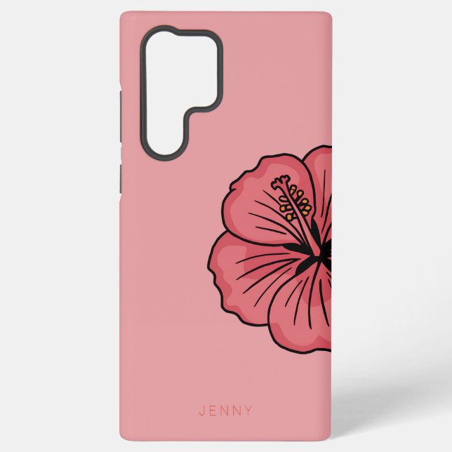 Funda Para Samsung Galaxy Patrón de hibiscus cutáneo (Reverso )
