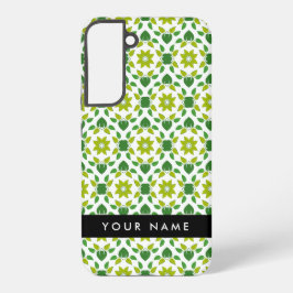 Funda Para Samsung Galaxy S22+ Patrón de hojas, hojas verdes, nombre