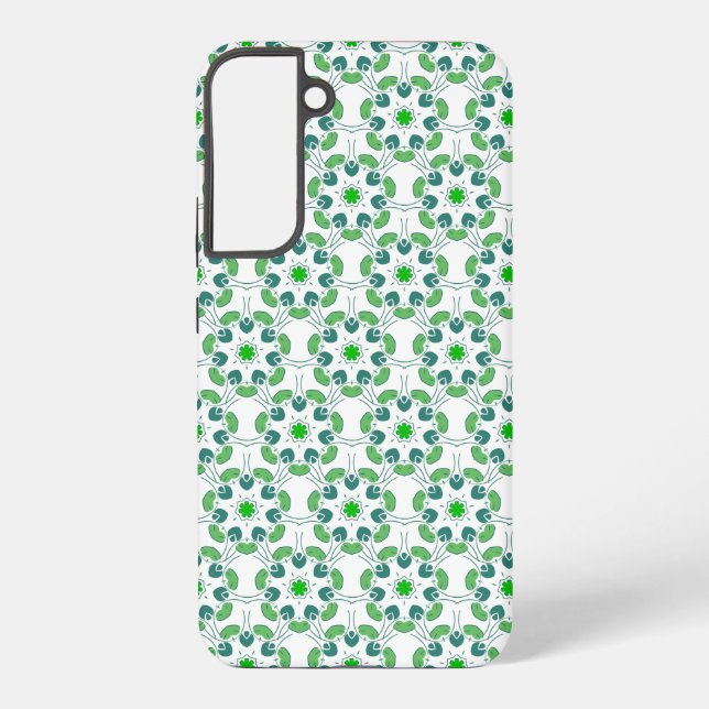 Funda Para Samsung Galaxy Patrón De Hojas, Patrón De Hojas, Hojas Verdes (Reverso )