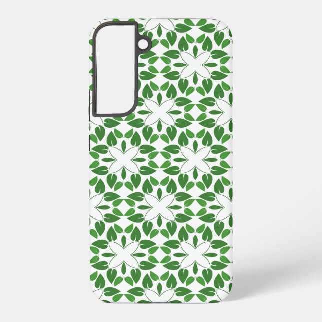 Funda Para Samsung Galaxy Patrón De Hojas, Patrón De Hojas, Hojas Verdes (Reverso )