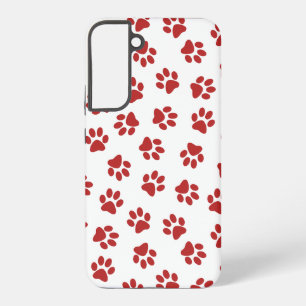 Funda Para Samsung Galaxy S22+ Patrón de huellas de patas, patas de perro, patas