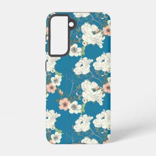 Funda Para Samsung Galaxy S21 Patrón de jardín floral blanco