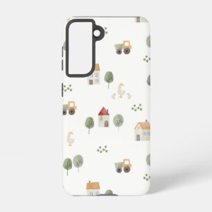 Funda Para Samsung Galaxy S21 Patrón de la granja de acuarela de corte