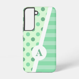 Funda Para Samsung Galaxy S22 Patrón de lunares y rayas fresco a menta