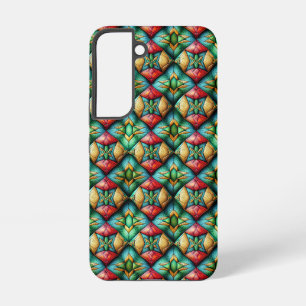 Funda Para Samsung Galaxy S22 Patrón de mosaico geométrico colorido inspirado en